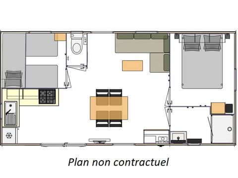 MOBILHOME 4 personnes - Grand Large 30 m² (2 chambres) + terrasse