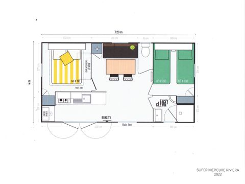 MOBILHOME 4 personnes - Nouveau Cottage 2 chambres - 26 m²