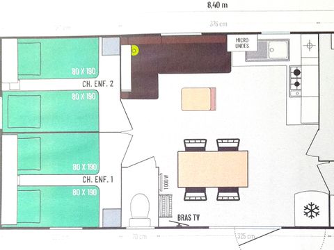 MOBILHOME 6 personnes - Nouveau Cottage 3 chambres - 6 pers - 31m²