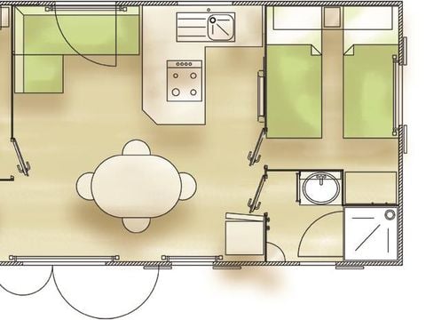 MOBILHOME 4 personnes - Confort (2 chambres)