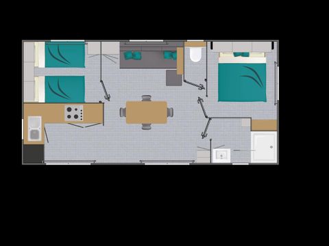 MOBILHOME 6 personnes - Lodge (2 chambres)