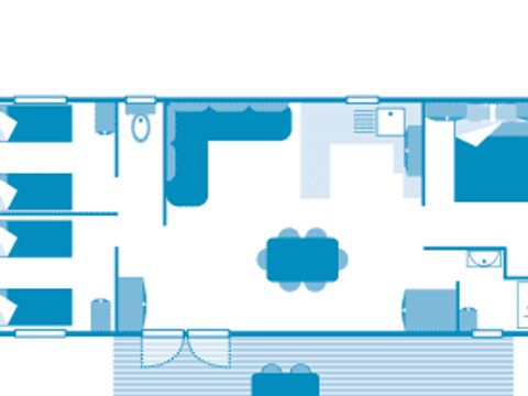 MOBILHOME 6 personnes - Cottage 6p 3ch ****