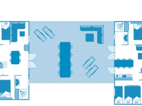 MOBILHOME 10 personnes - Cottage Friends 10p 5ch ****