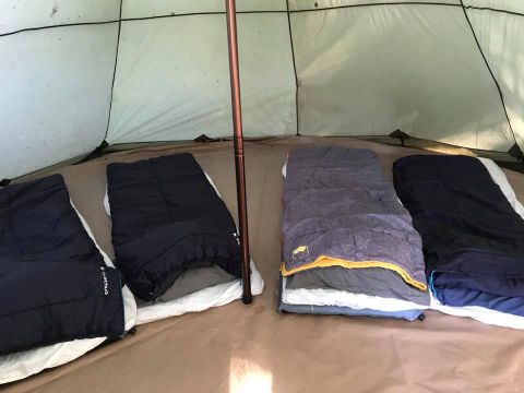 TENTE 2 personnes - 01-Tipi Davy Crockett 18m2 (1ch - 1/8pers.) + kit prêt à camper - prix pour 2 personnes