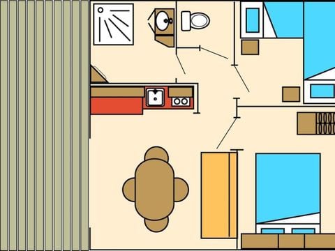 CHALET 4 personnes - Chalet Bois 2 chambres