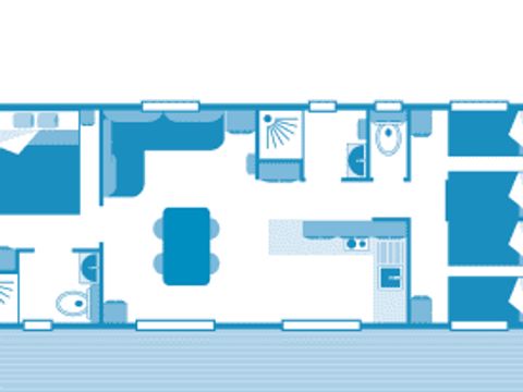 MOBILHOME 6 personnes - Cottage 6p 3ch ****