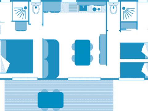 MOBILHOME 4 personnes - Cottage 4p 2ch **** Vue Mer