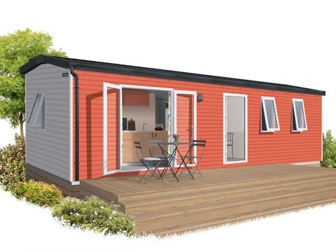 MOBILHOME 6 personnes - MOBIL HOME CONFORT+  DIM plaque induction regrigérateur lave vaisselle grille pain bouilloire seche cheveux vaisselle télévision