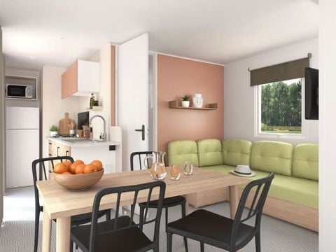 MOBILHOME 6 personnes - MOBIL HOME CONFORT +  SAM  3 chambres seche cheveux plaque induction lave-vaisselle télévision vaisselle