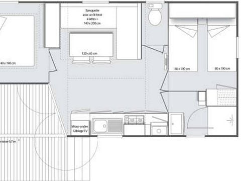 MOBILHOME 4 personnes - Confort (2 chambres)