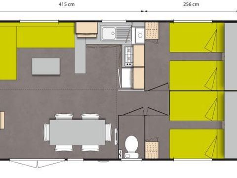 MOBILHOME 6 personnes - Standard 35 m² 3 chambres
