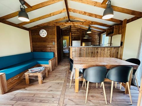 MOBILHOME 7 personnes - ECO LODGE 2 chambres 7 personnes un lit double et 2 lits simples et 1 lit pont
