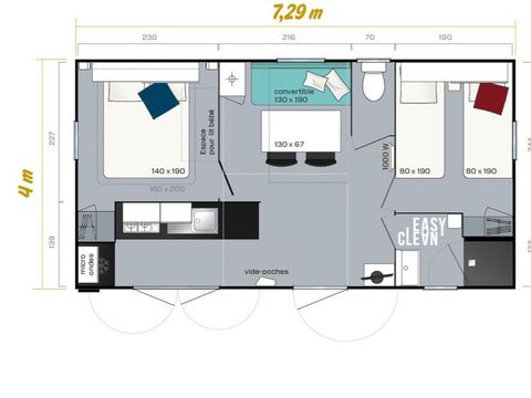 MOBILHOME 5 personnes - RIVIER'A