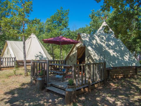 TENTE 4 personnes - Tipi Standard 12m² - 2 chambres (sans sanitaires) + Terrasse