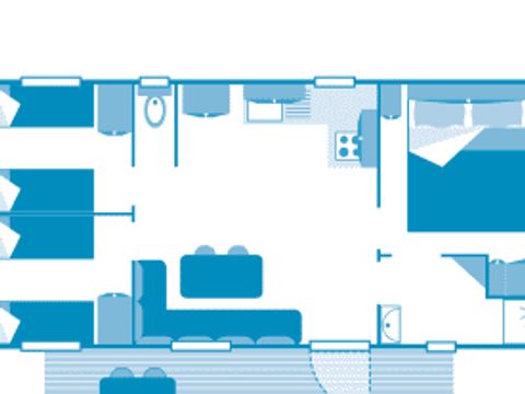 MOBILHOME 6 personnes - Cottage 6p 3ch ***