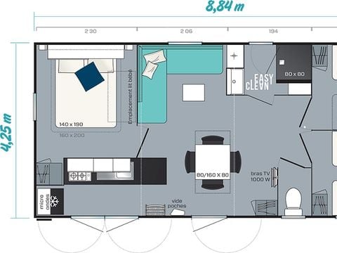 MOBILHOME 6 personnes - MH3 30 m²