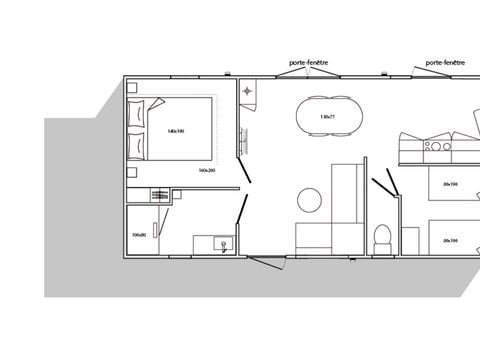 MOBILHOME 4 personnes - MH2 30 m²