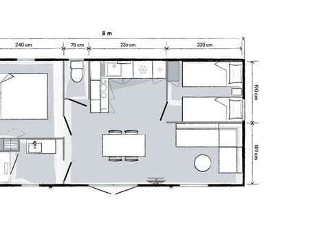 MOBILHOME 4 personnes - MH2 30 m²
