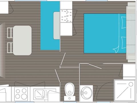 MOBILHOME 2 personnes - 1 Ch 2 Places