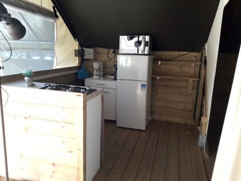 LODGE 5 personnes - Tente écolodge Toile de Savel - 40 m2 - 2 chambres