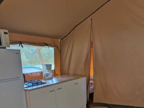 TENTE TOILE ET BOIS 5 personnes - Ecolodge 2 chambres