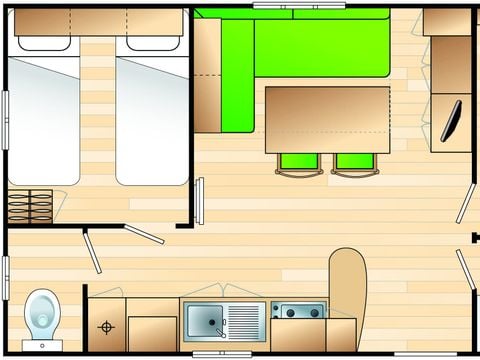 Mobilhome 6 personnes - Mercure (2 chambres)