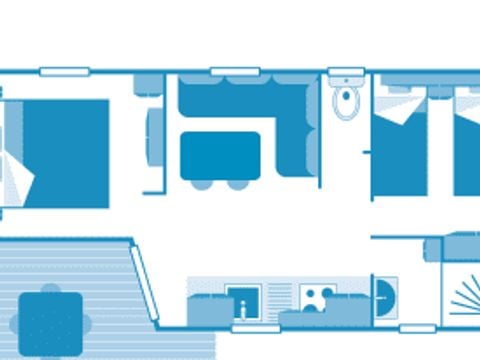 MOBILHOME 4 personnes - Cottage 4p 2ch clim ***