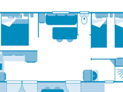 MOBILHOME 5 personnes - Cottage 4/5p 2ch clim ***