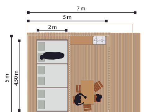 TENTE TOILE ET BOIS 6 personnes - Tente Safari samedi (sans sanitaires)