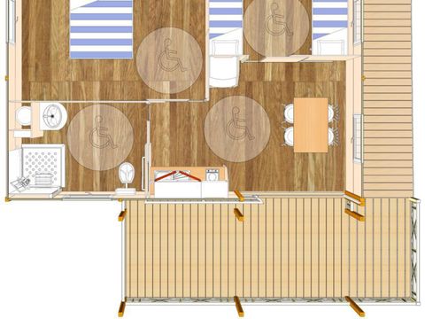 MOBILHOME 5 personnes - Cottage Samoa samedi