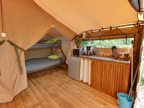 TENTE TOILE ET BOIS 5 personnes - Tente Safari Family eco 5 pers