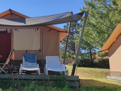 Tente en toile et en bois 5 personnes - Tente Safari Family eco 5 pers