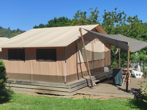 Tente en toile et en bois 5 personnes - Tente Safari Family eco 5 pers