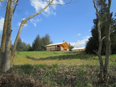 Tente en toile et en bois 5 personnes - Tente Safari Lodge vue lac 5 pers