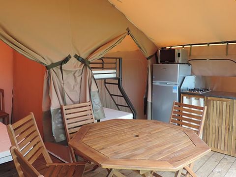 TENTE TOILE ET BOIS 5 personnes - Tente Safari Lodge vue lac 5 pers