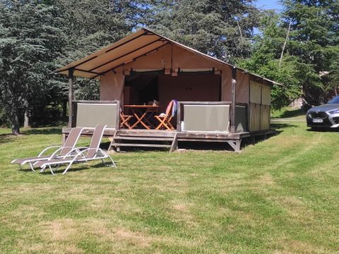 Tente en toile et en bois 5 personnes - Tente Safari Lodge vue lac 5 pers