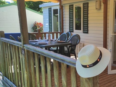 MOBILHOME 6 personnes - 31 m² / 3 chambres - Terrasse semi-couverte + TV + climatisation