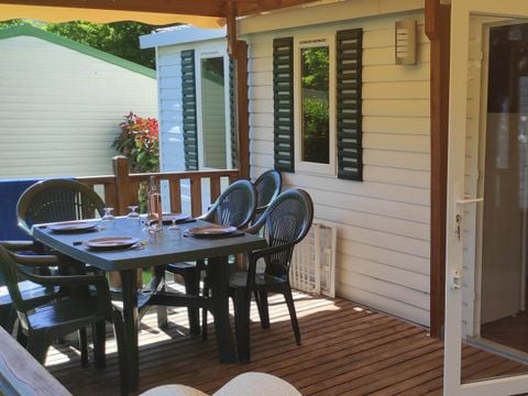 MOBILHOME 6 personnes - 31 m² / 3 chambres - Terrasse semi-couverte + TV + climatisation