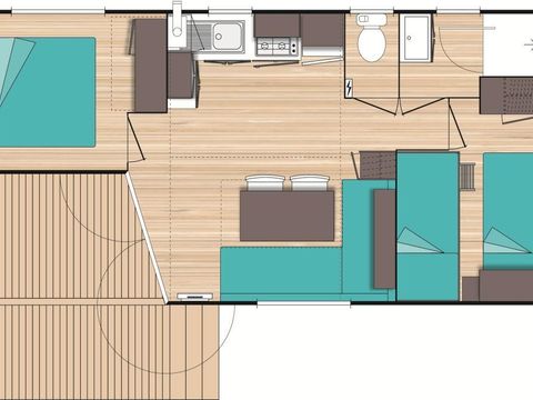 MOBILHOME 4 personnes - Azur Sérénité vue mer 25m²