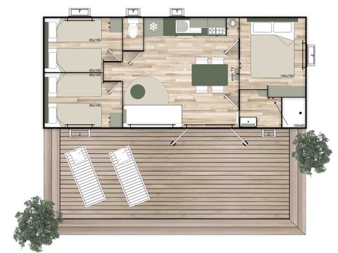 MOBILHOME 6 personnes - Luxe