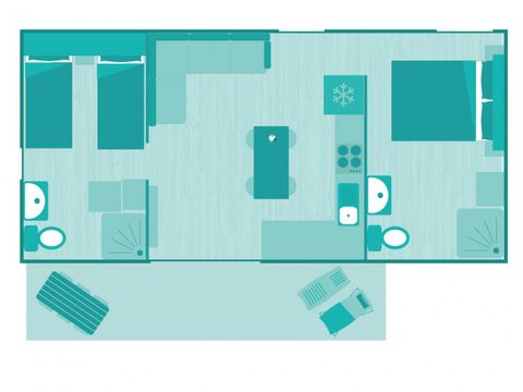 MOBILHOME 4 personnes - NEW VALLEY