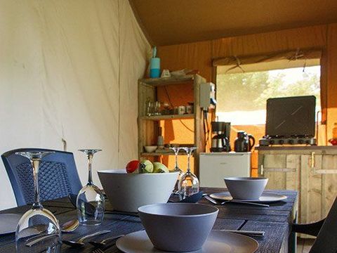 TENTE TOILE ET BOIS 6 personnes - Tente safari de luxe