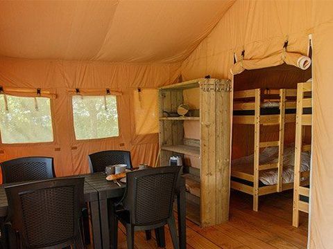 TENTE TOILE ET BOIS 6 personnes - Tente safari de luxe