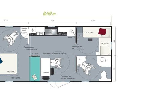 MOBILHOME 4 personnes - LIFE -PMR