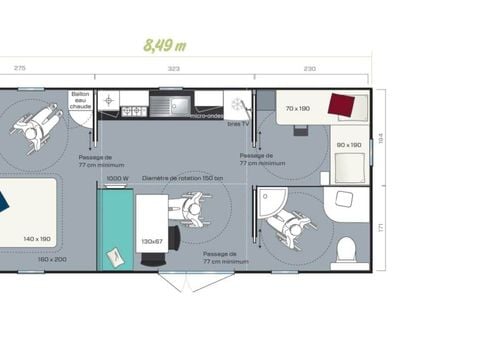 MOBILHOME 4 personnes - LIFE -PMR