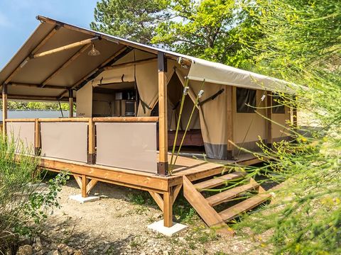 LODGE 5 personnes - Lodge Kenya - 34 m² - esprit bois & toile