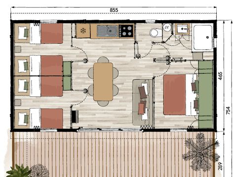 CHALET 7 personnes - Chalet Uliicolu (Gamme Supérieure) - Dimanche/Dimanche -