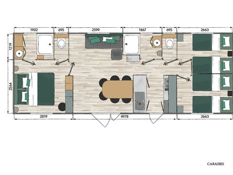 MOBILHOME 6 personnes - Mobil-home Minirala (Gamme Supérieure) - Samedi/Samedi -