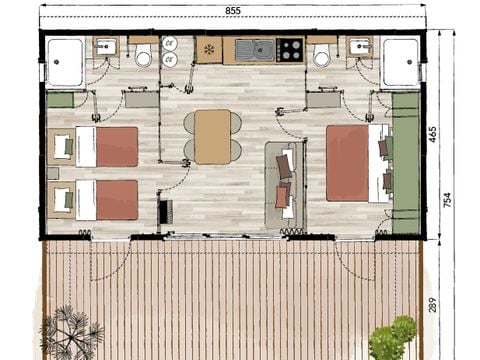 Chalet 5 personnes - Cimarolu avec jacuzzi et vue mer - Gamme Exclusive - Samedi/Samedi