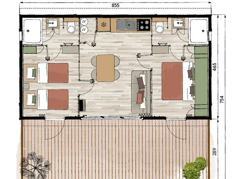 CHALET 5 personnes - Chalet Cimarolu avec jacuzzi et vue mer (Gamme Exclusive) - Samedi/Samedi -